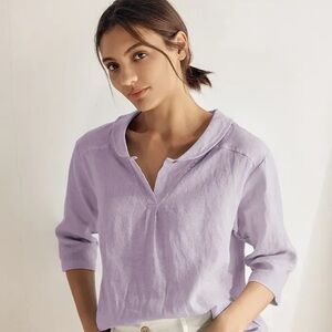 Lintico Lavender Linen Blouse